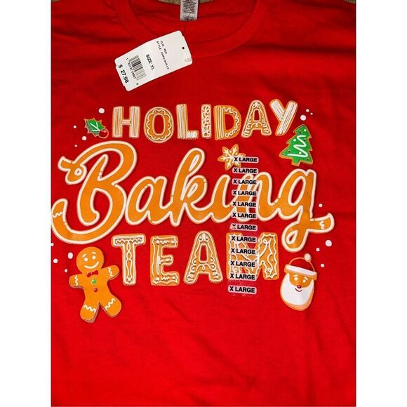 Gingerbread Man Christmas Holiday long Sleeve T-shirt XL NWT - Picture 2 of 3